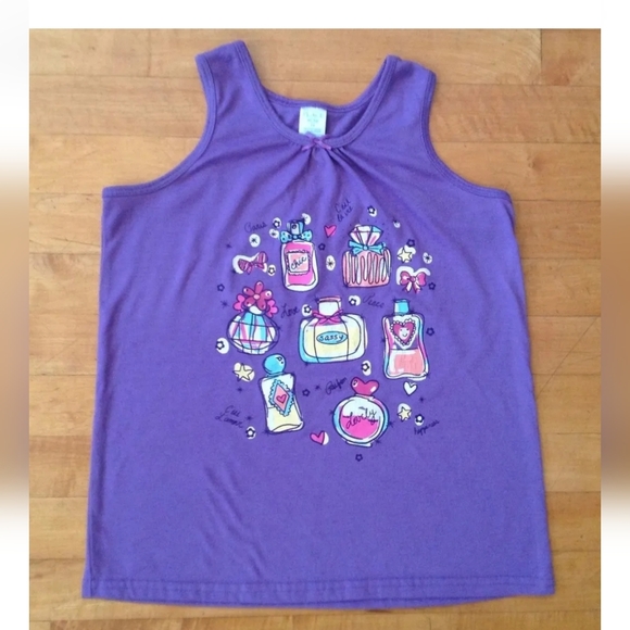 The Children's Place Girls Graphic Purple Tank Top S - Picture 1 of 9